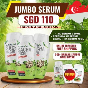PAKEJ JUMBO 3 BOTOL SERUM PERCUMA 3