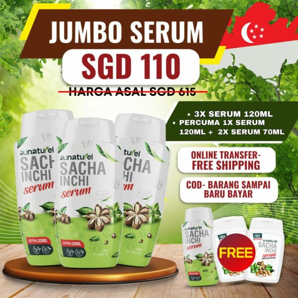 PAKEJ JUMBO 3 BOTOL SERUM PERCUMA 3